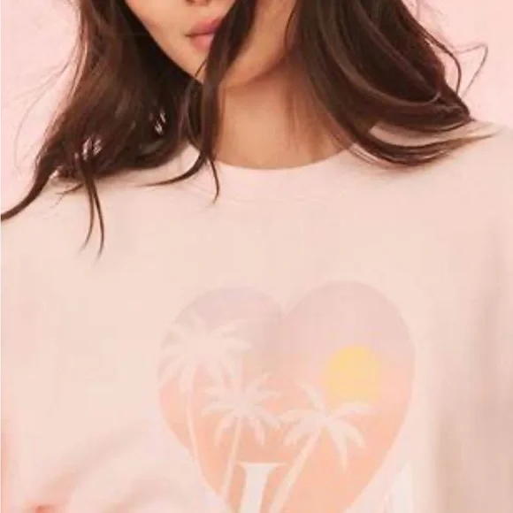 NWT LoveShackFancy Blush Pink Sweatshirt - Picture 2 of 10